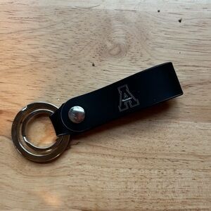 Leather Appalachian State Mountaineers Keychain